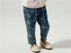 Name It jeans medium blue denim with butterfly embroidery
